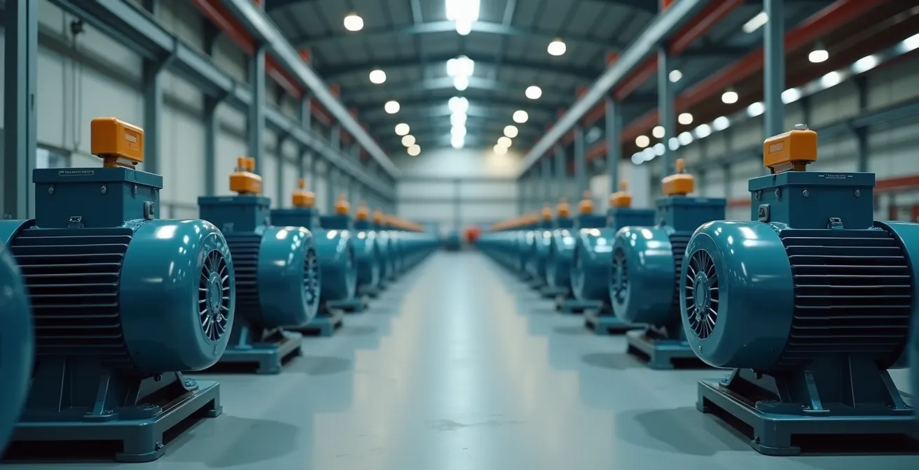 Installation de capteurs de vibration permanents sur un moteur électrique industriel dans une usine québécoise