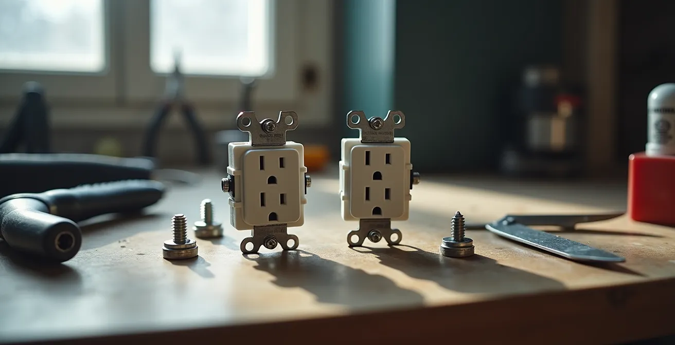 Différence visuelle entre vis de prise standard et vis plaquée CO/ALR pour aluminium