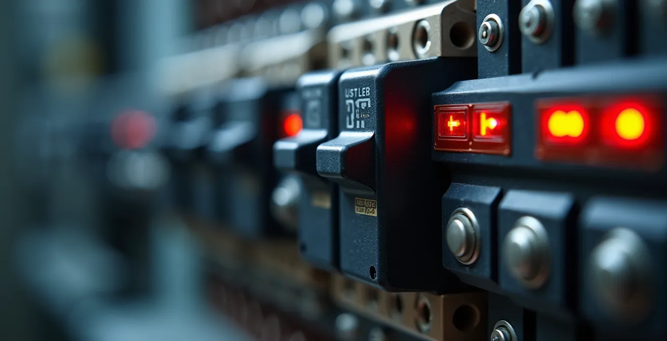 Installation professionnelle d'un panneau électrique 400 ampères avec double entrée dans une salle mécanique