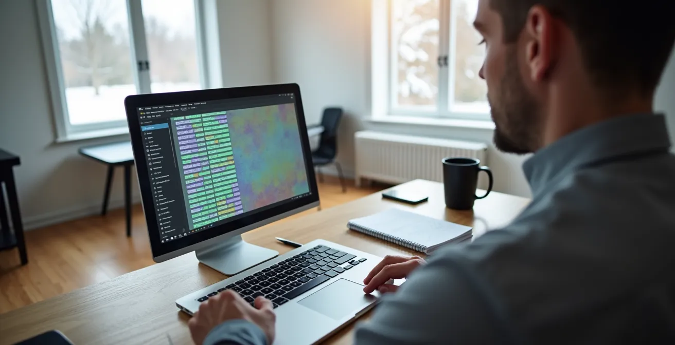 Écran d'ordinateur montrant une recherche dans le registre RBQ sans texte visible
