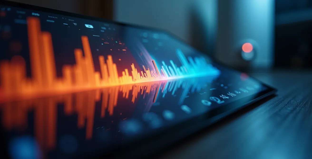 Graphique de consommation électrique montrant les cycles anormaux d'un chauffe-eau